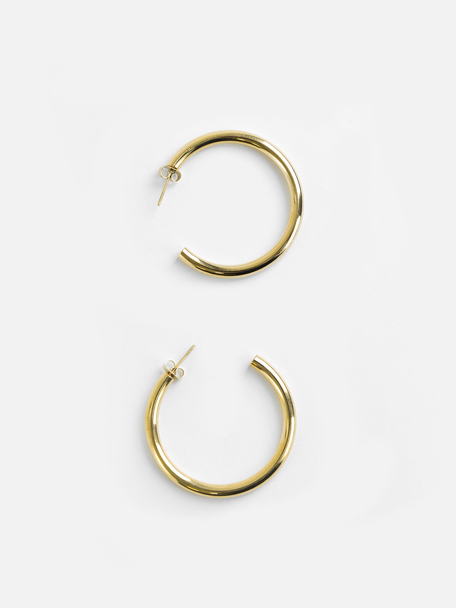 Массивные серьги-полукольца