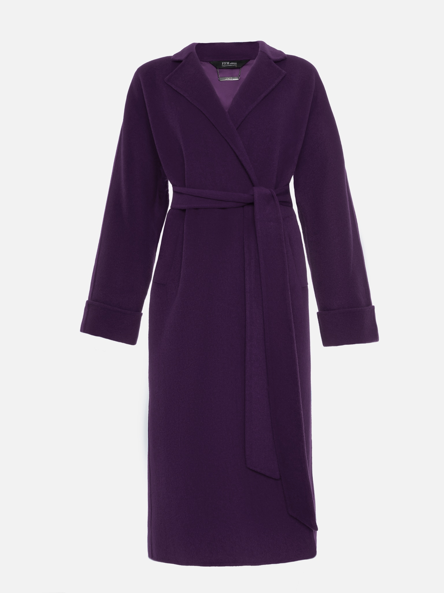 Wool midi coat with matching belt :: LICHI - Online fashion store