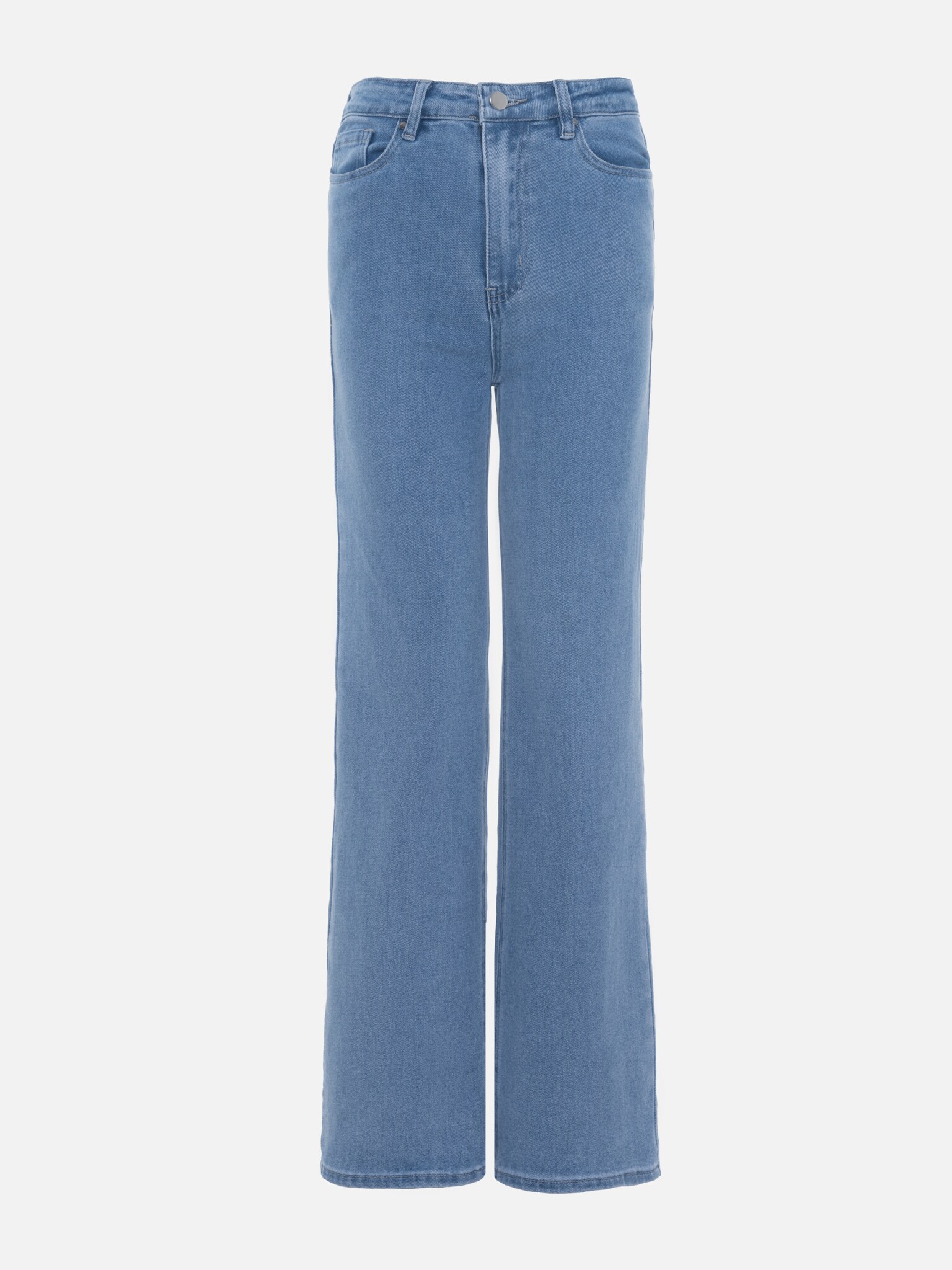 High-waisted relaxed fit jeans