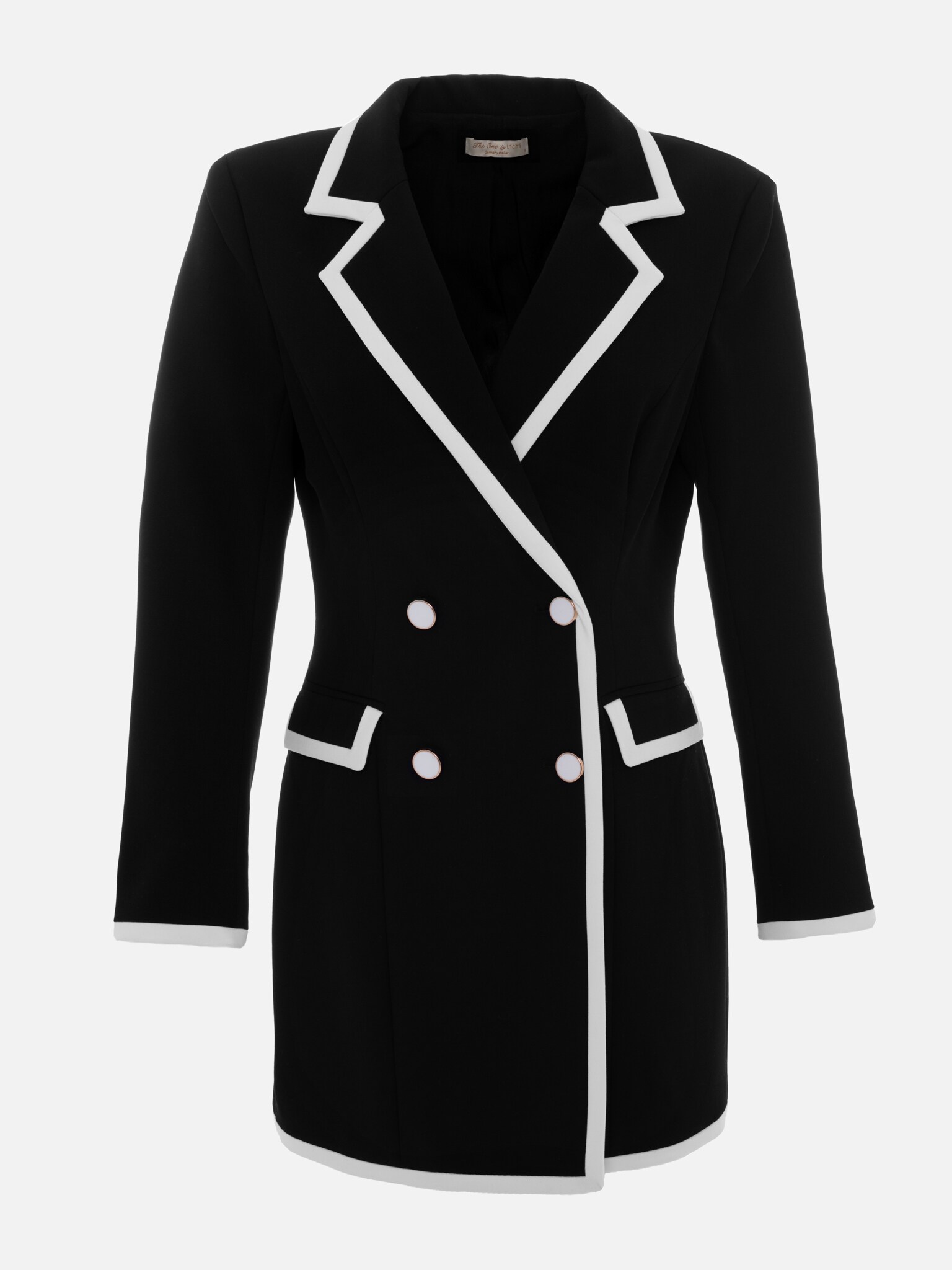 Mini blazer dress with contrast edging :: LICHI - Online fashion store