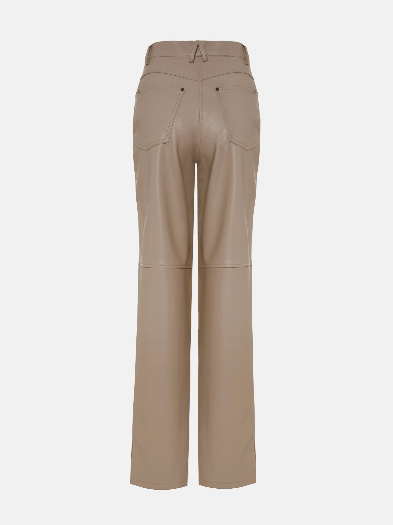 Straight-leg vegan-leather pants :: LICHI - Online fashion store