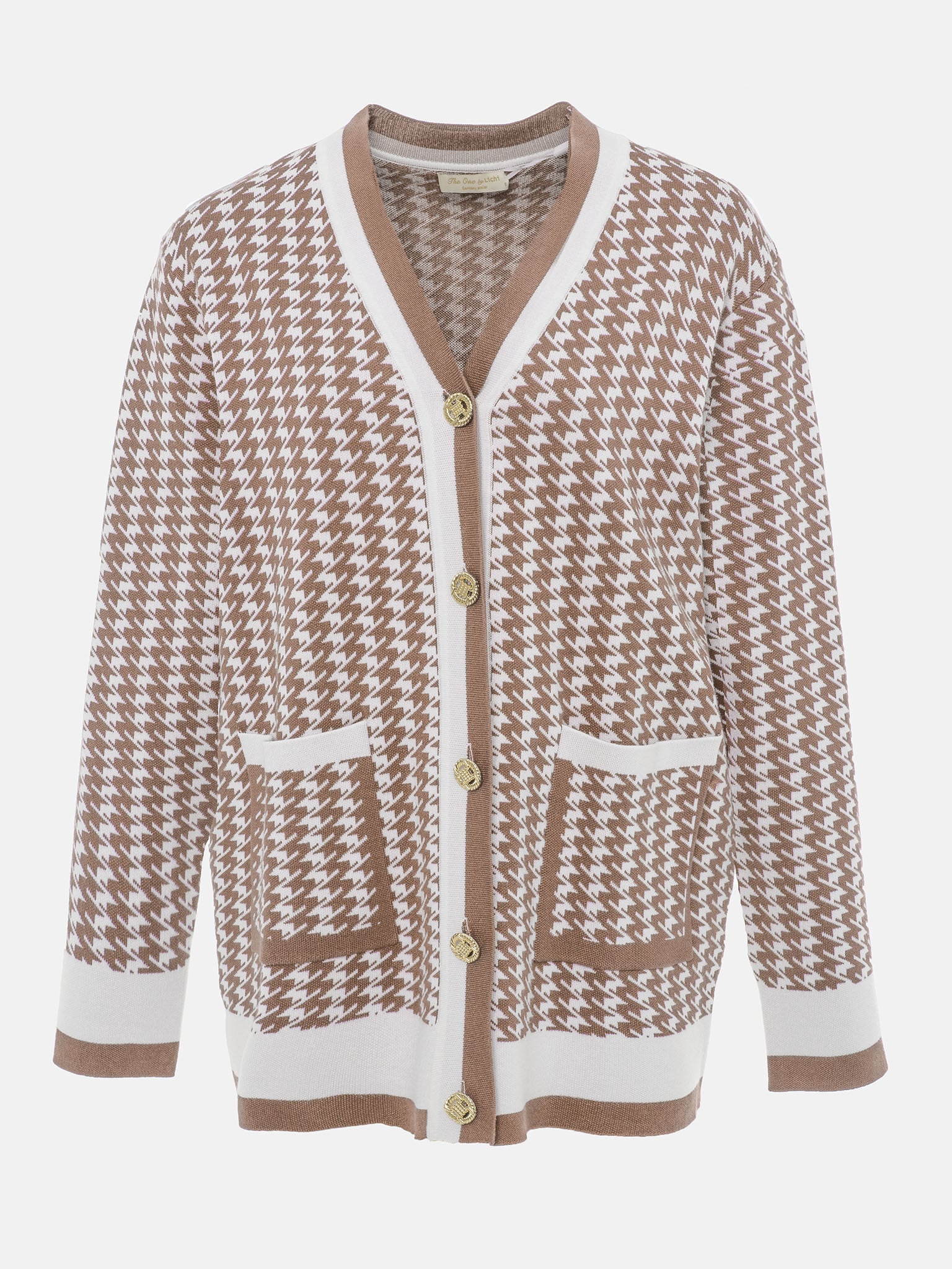 Кардиган кроя оверсайз в гусиную лапку :: LICHI - Online fashion store