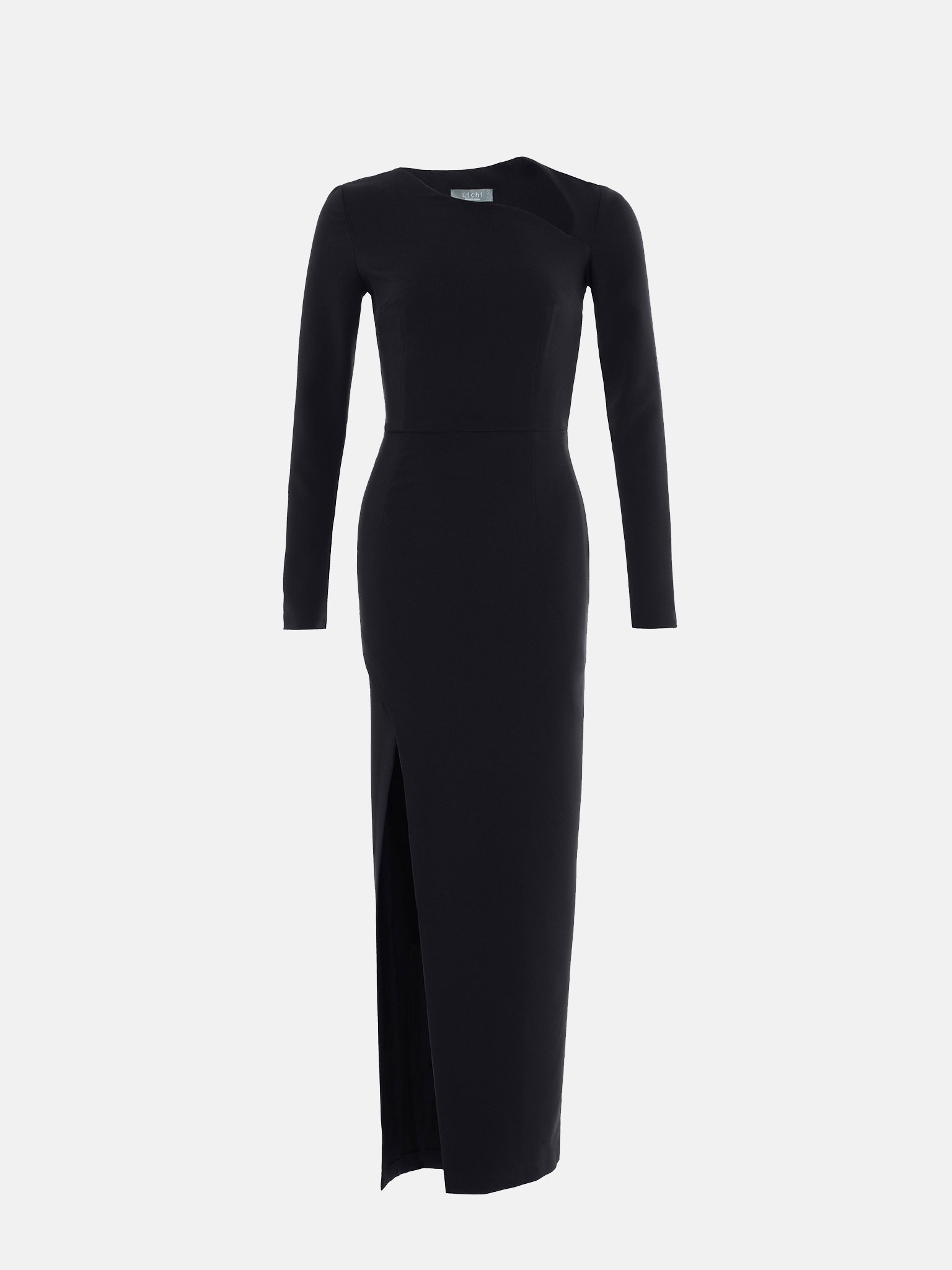 Asymmetric bodycon maxi dress :: LICHI - Online fashion store