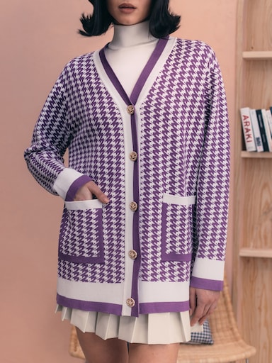 Loose cardigan with fine ornamentation :: LICHI - Online fashion store