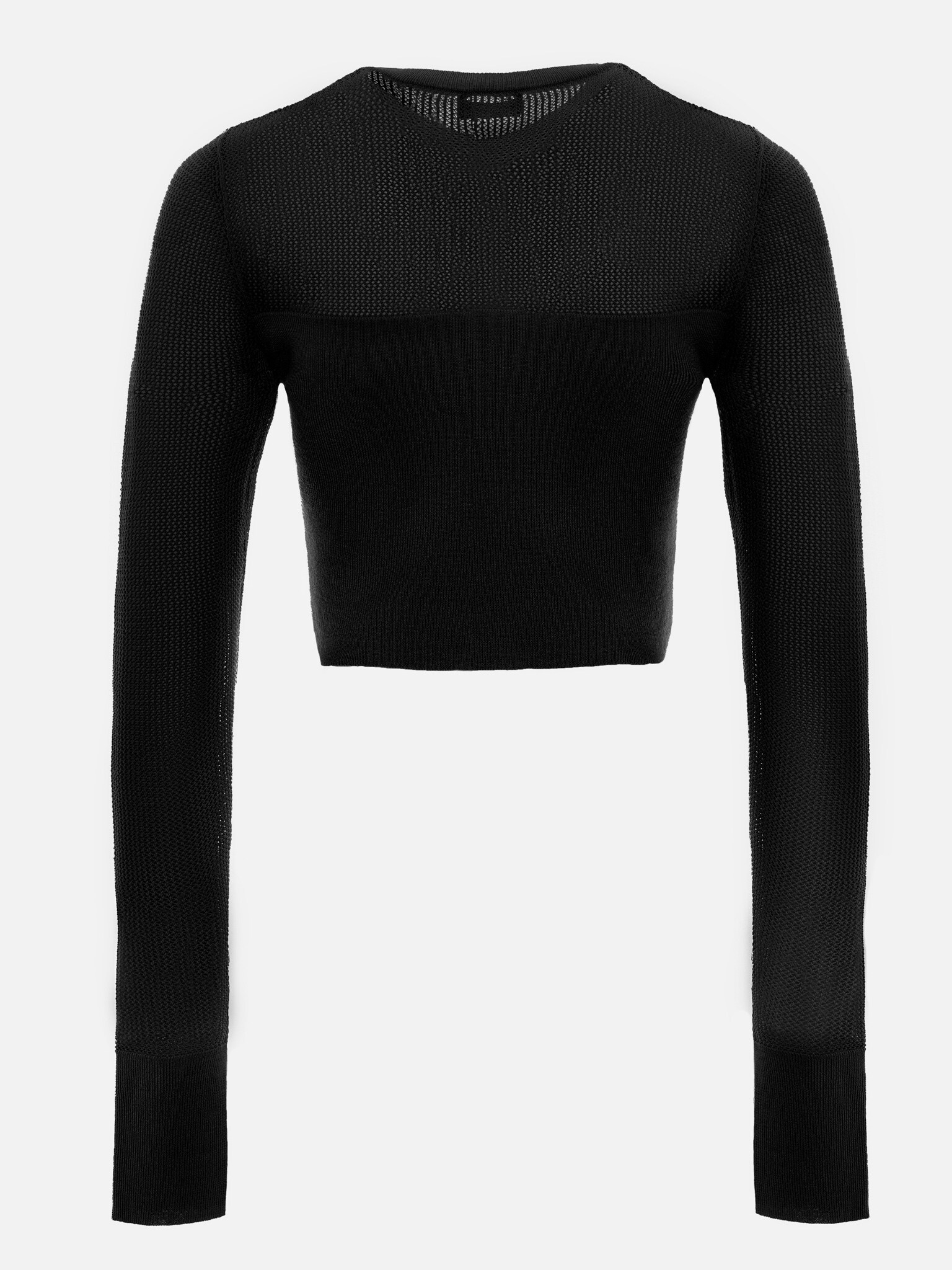 Knit cropped top of mixed yarn :: LICHI - Online fashion store