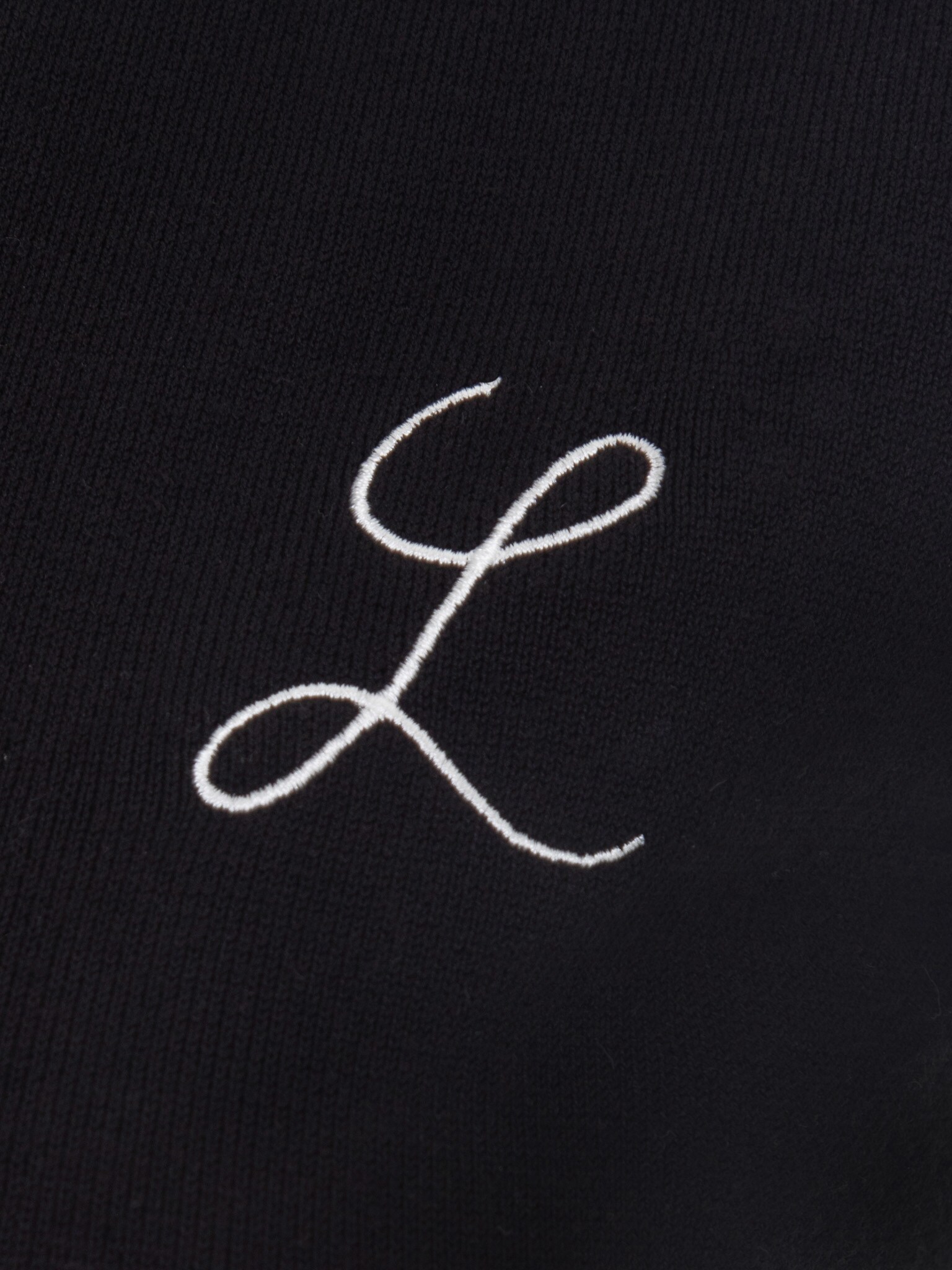 Knitted polo with embroidered monogram :: LICHI - Online fashion store