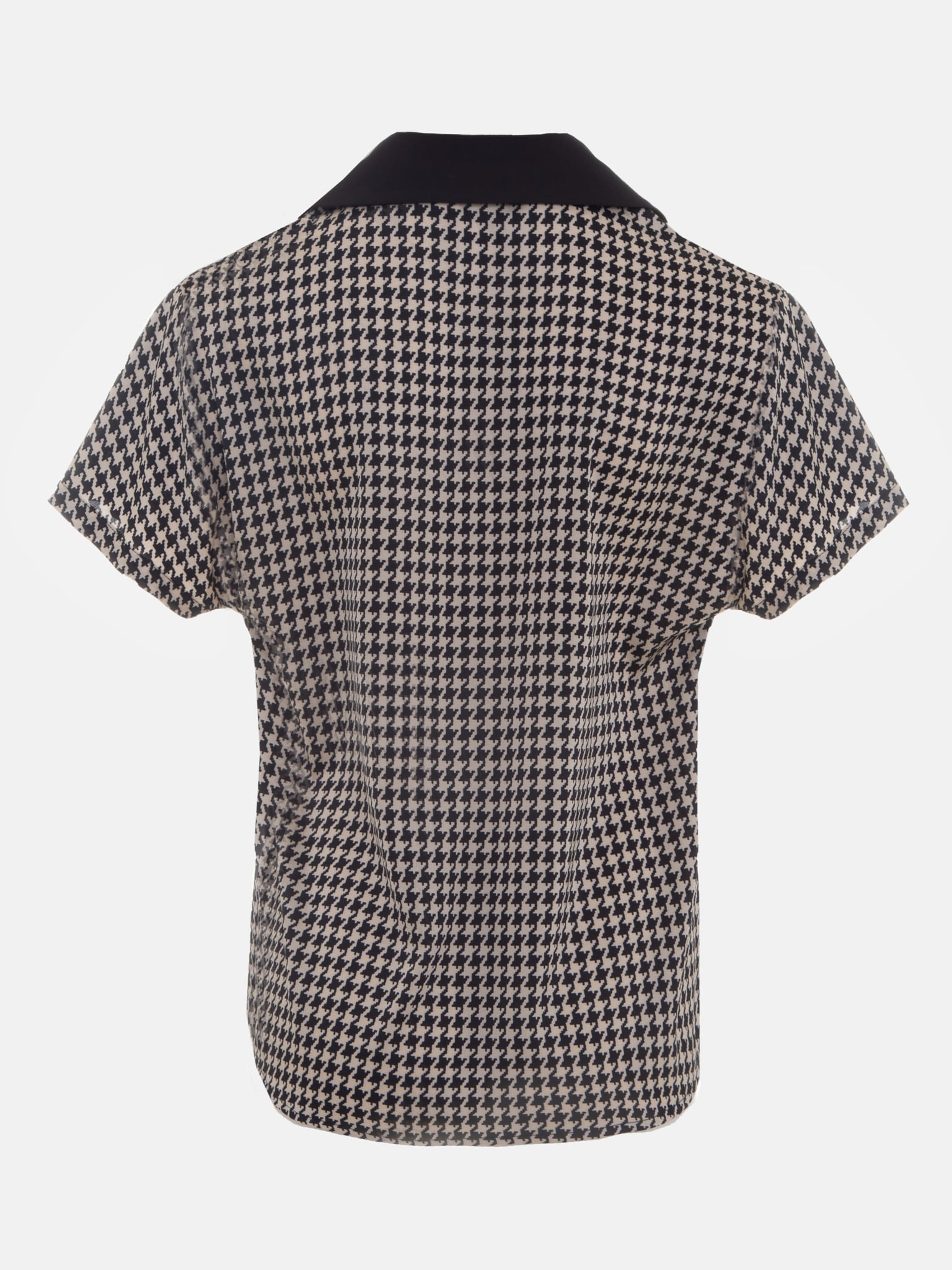 Short-sleeve houndstooth shirt :: LICHI - Online fashion store