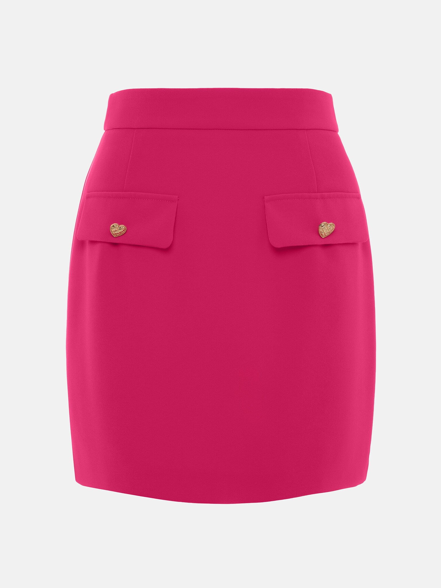 Mini skirt with heart shaped buttons