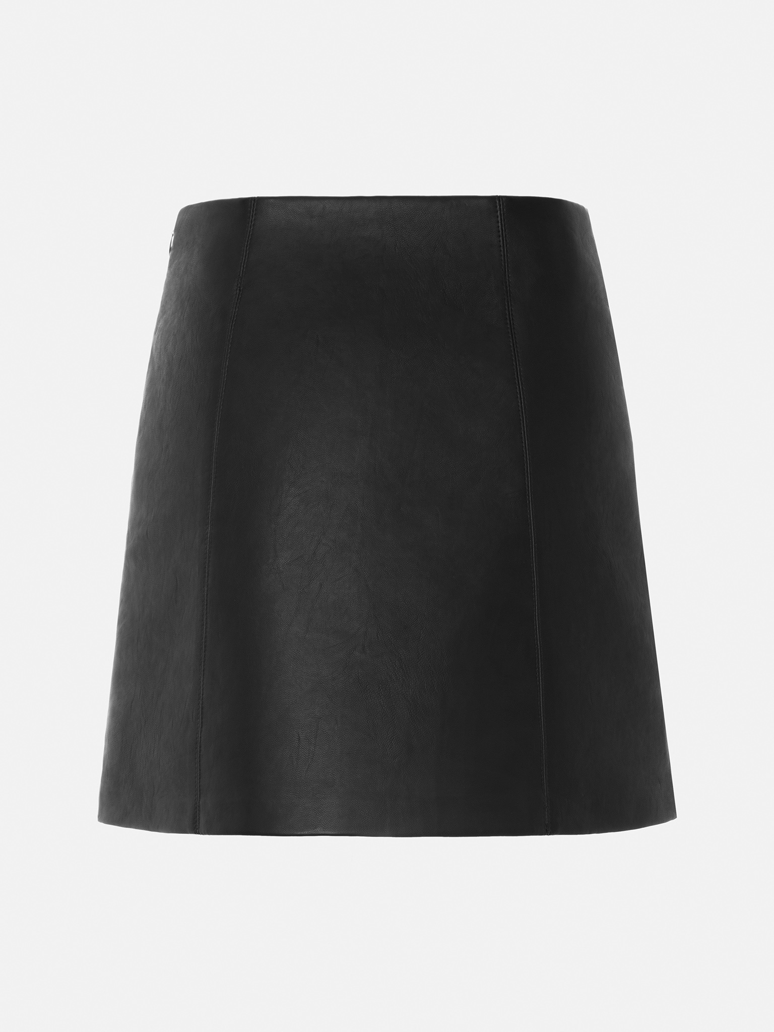 Matte vegan-leather mini skirt
