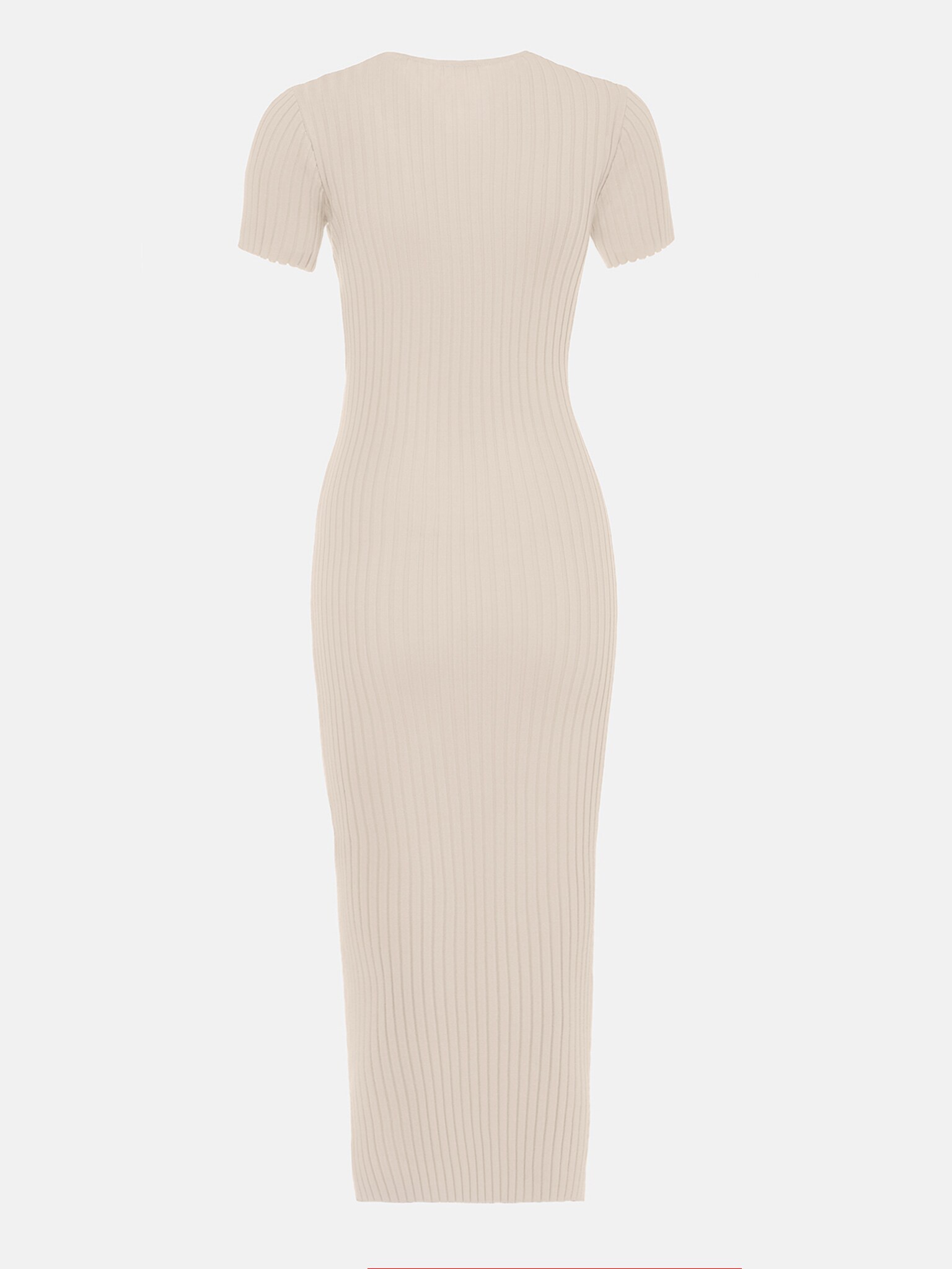 Knitted midi dress with cross detailing and cut-outs at the waist ...