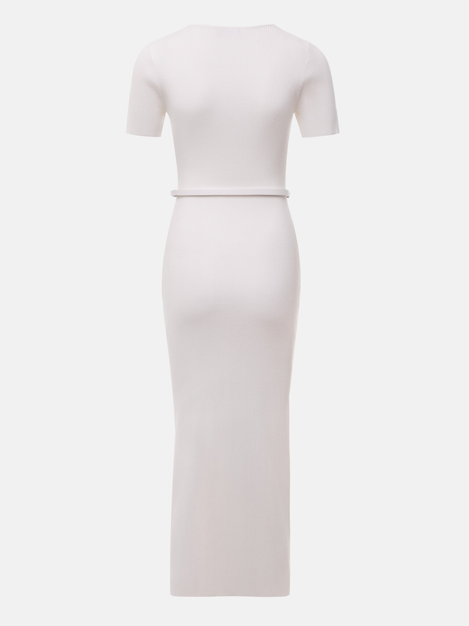 Ribbed knit midi dress with golden fittings :: LICHI - Online fashion store