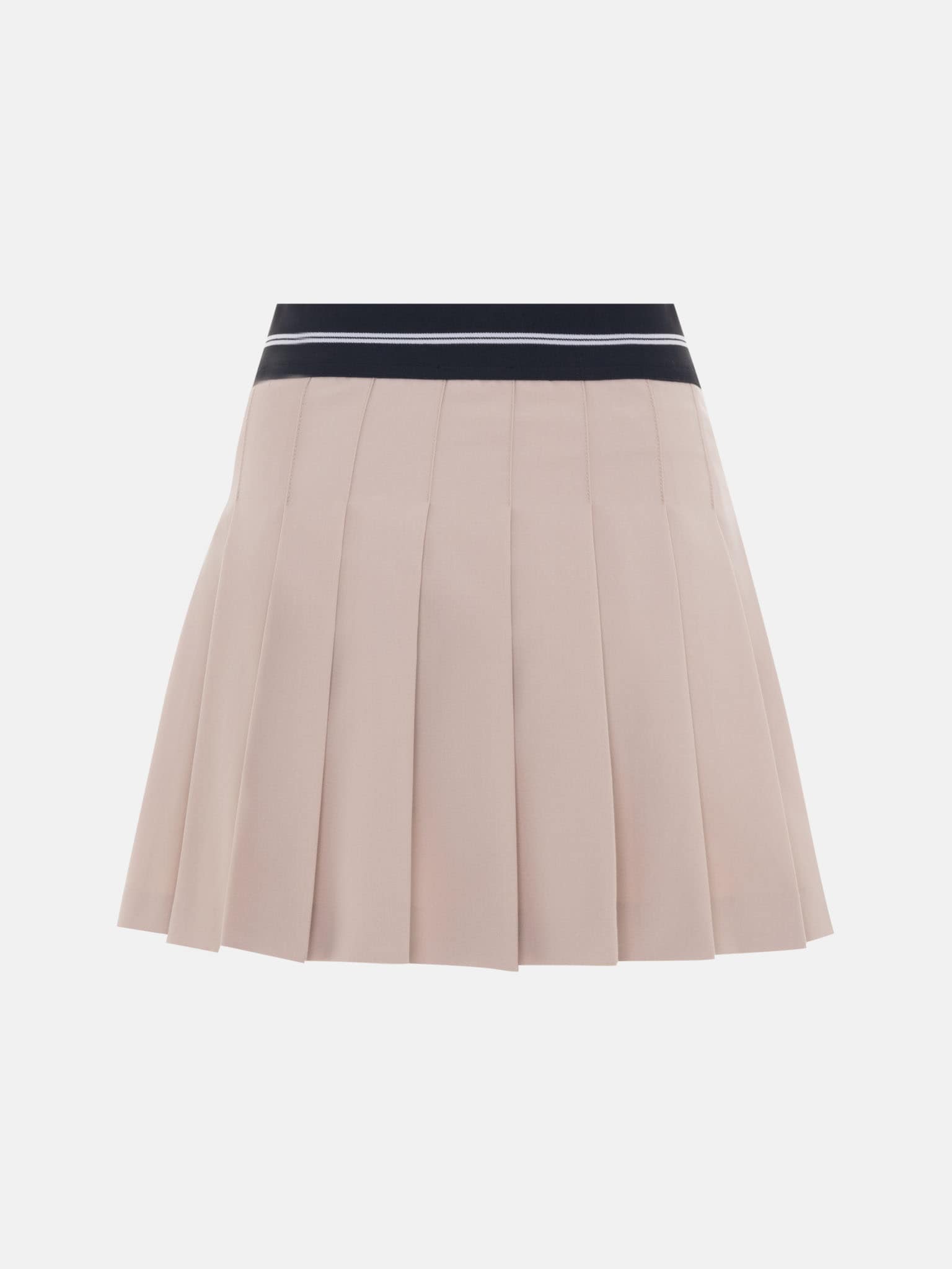 Mini pleated skirt with contrasting elastic band :: LICHI - Online ...