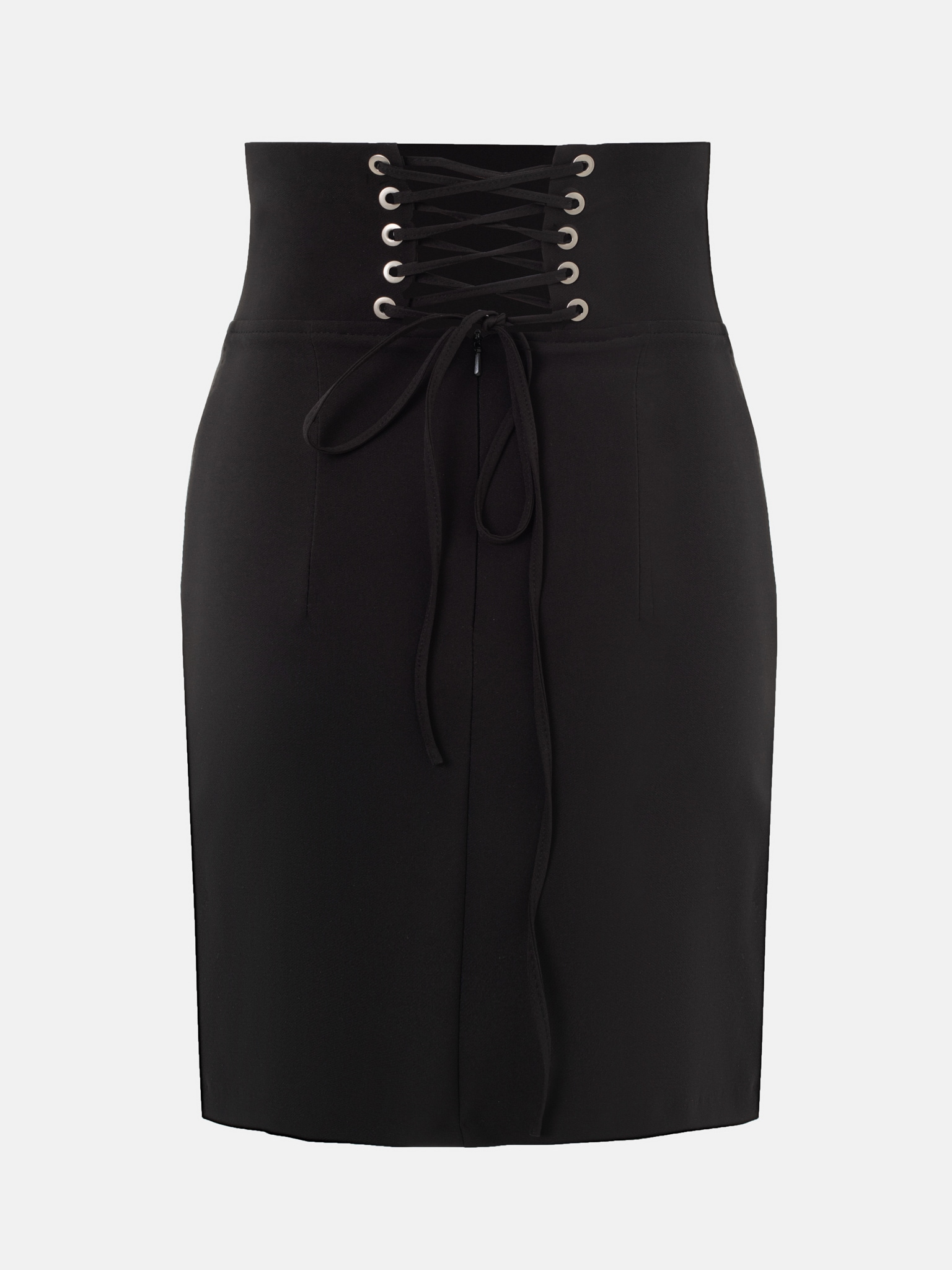 Express Womens High Waisted Corset Pencil Skirt sz 12 NWT Black