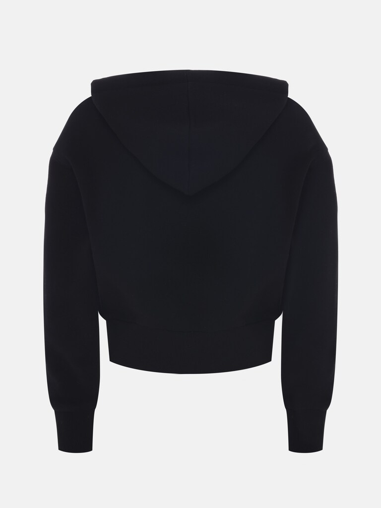 LICHI - Online fashion store :: Cropped french terry zip-up hoodie