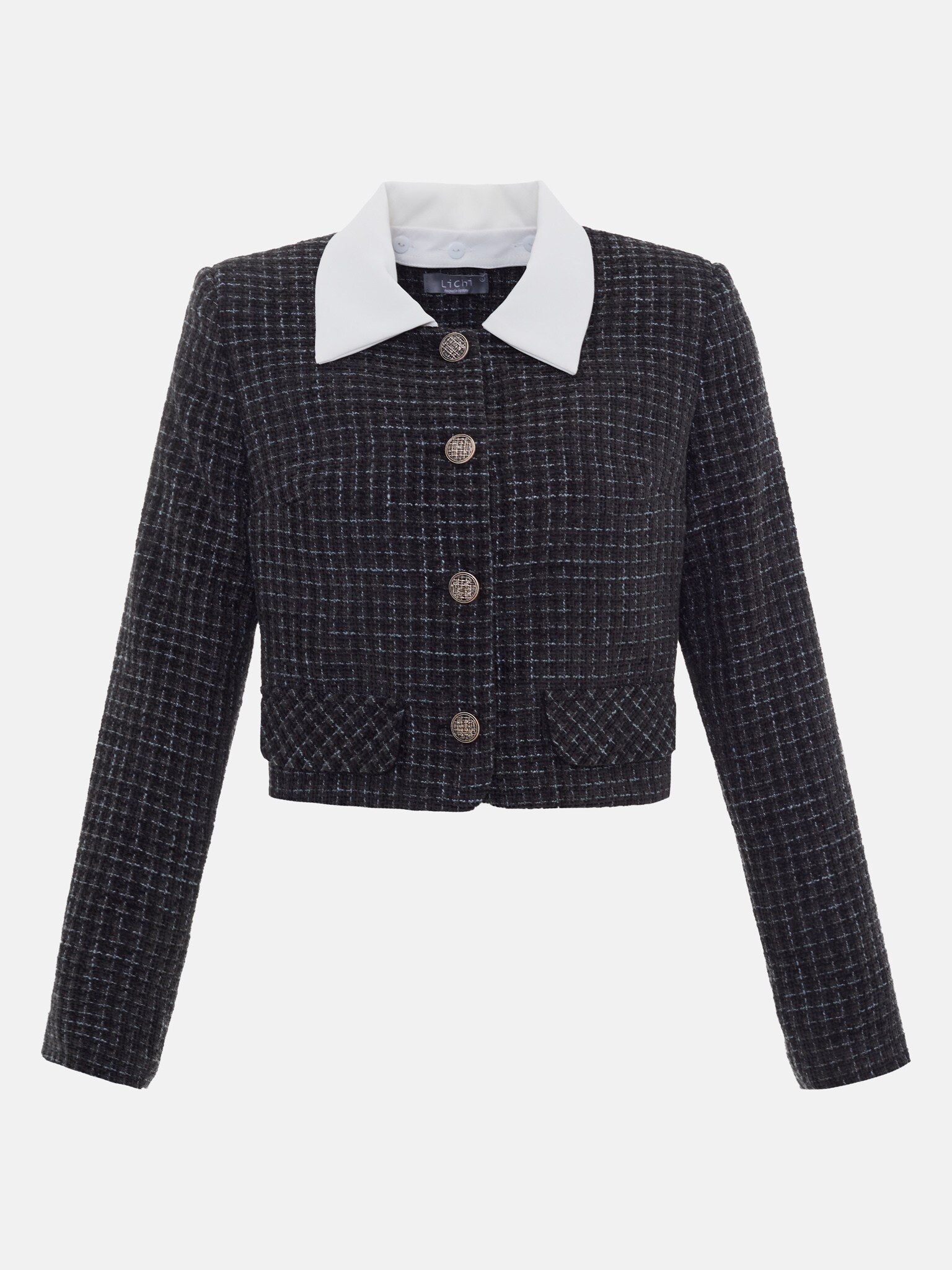 Cropped tweed jacket :: LICHI - Online fashion store