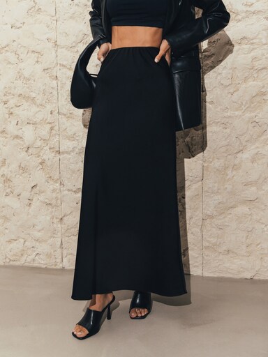 Satin maxi skirt :: LICHI - Online fashion store