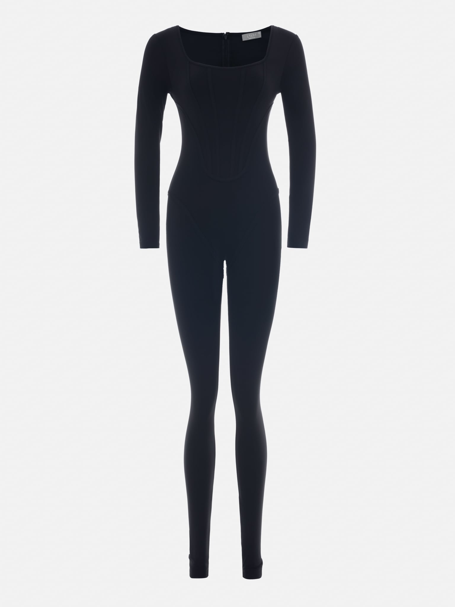 Трикотажный комбинезон с корсетной вставкой :: LICHI - Online fashion store