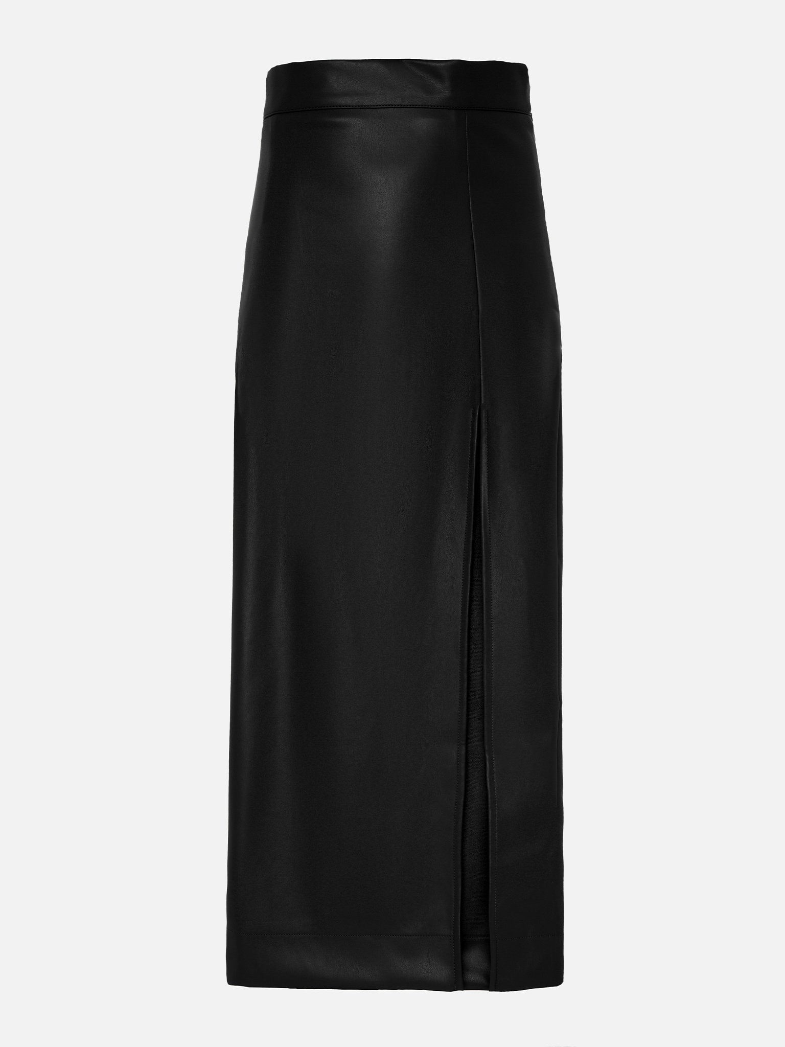 Slit maxi skirt from eco-leather :: LICHI - Online fashion store