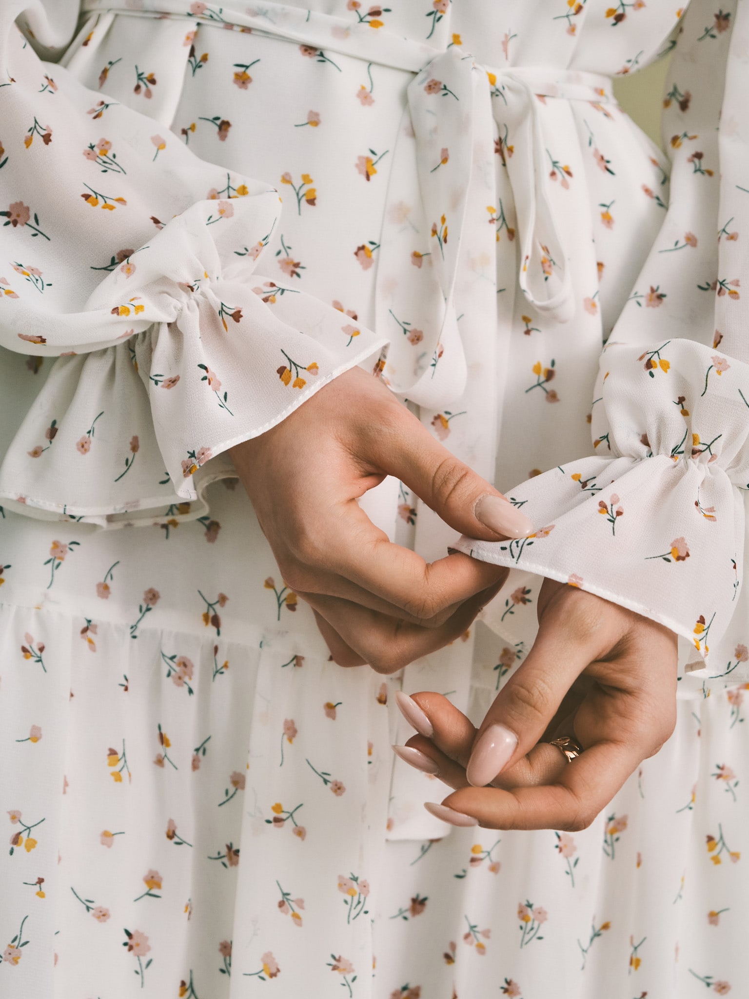 Floral-printed A-line mini dress