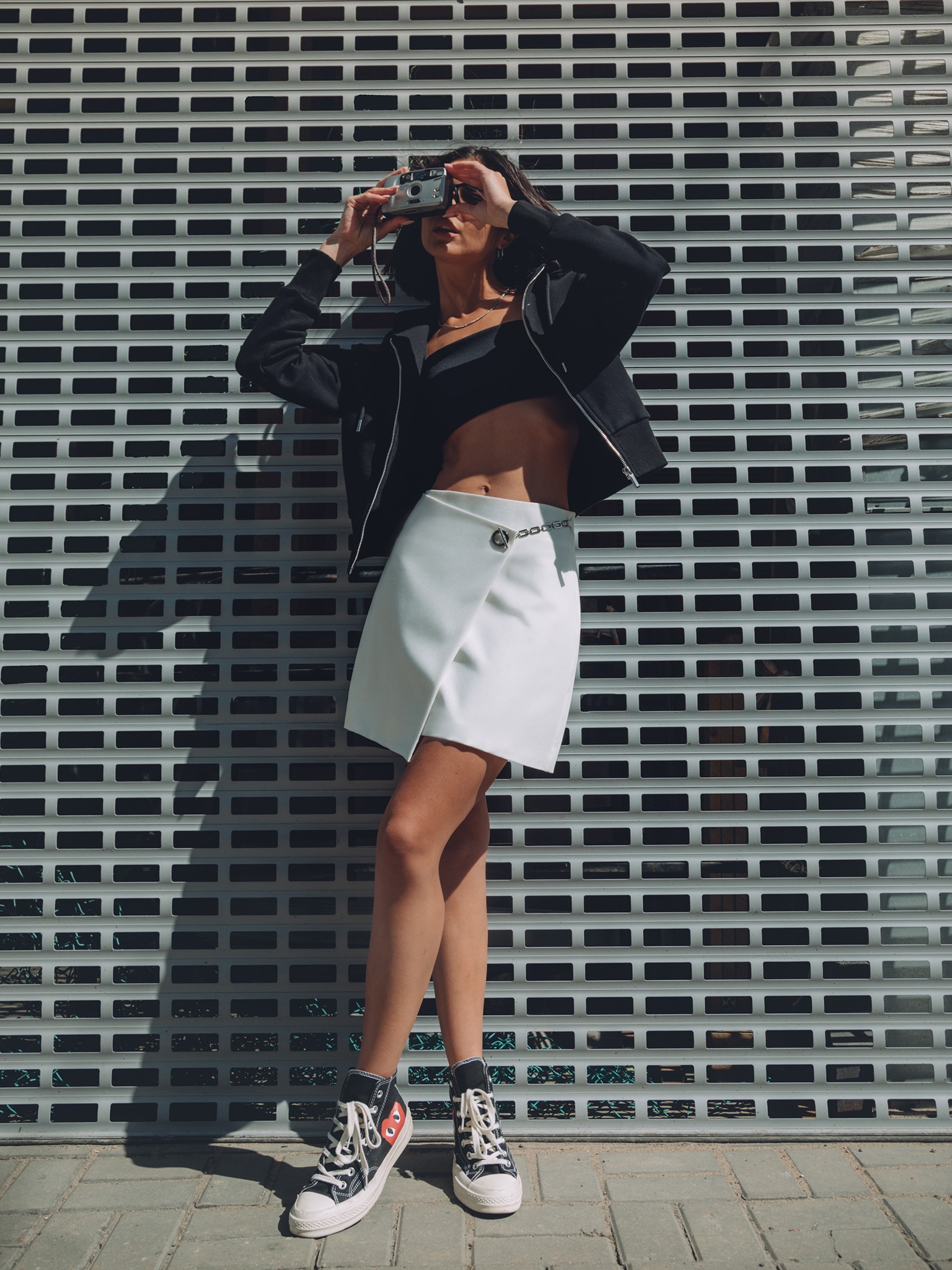 Asymmetrischer Mini-Wickelrock