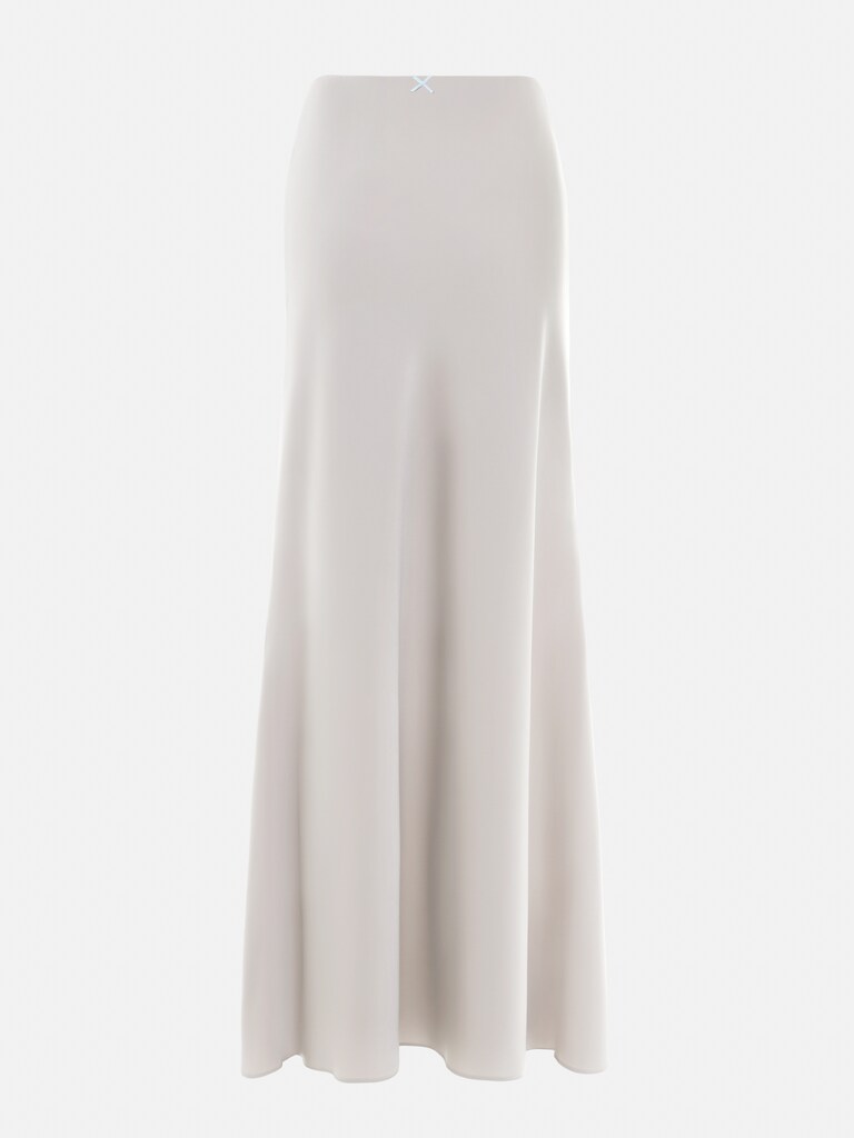 Satin maxi skirt with waist decor :: LICHI - Online fashion store
