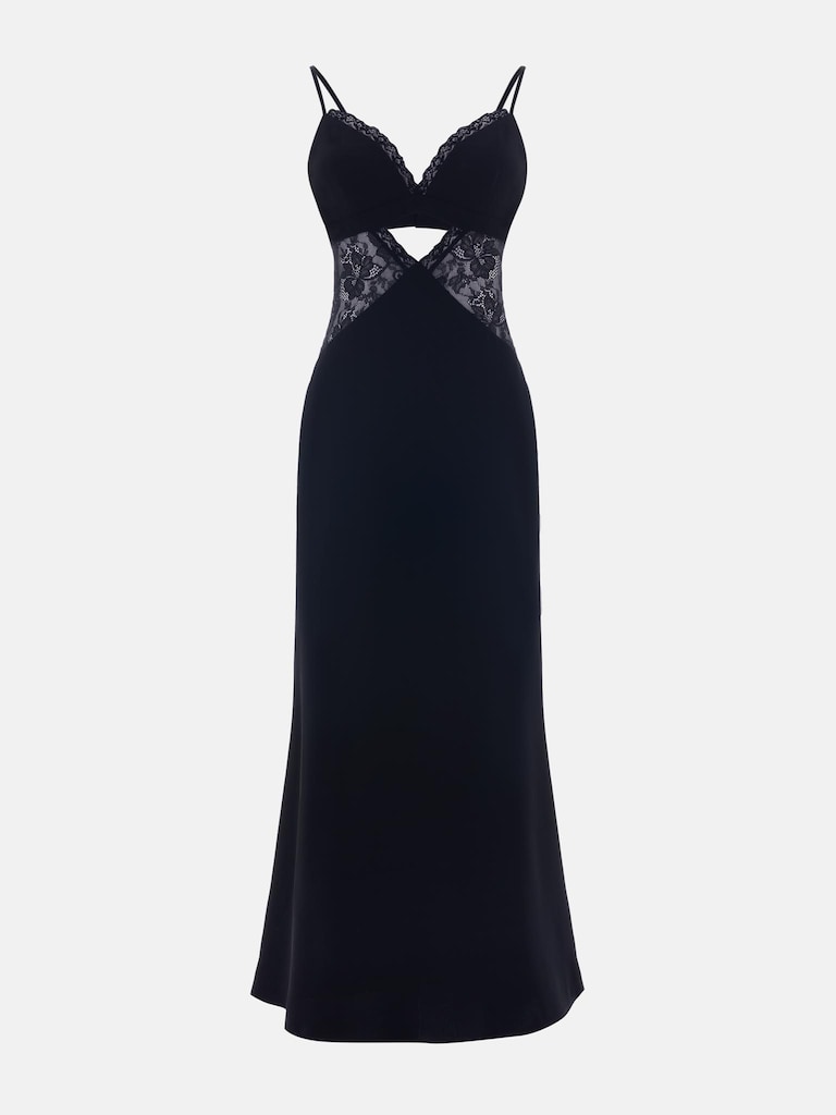 Maxi dress with lace insert :: LICHI - Online fashion store