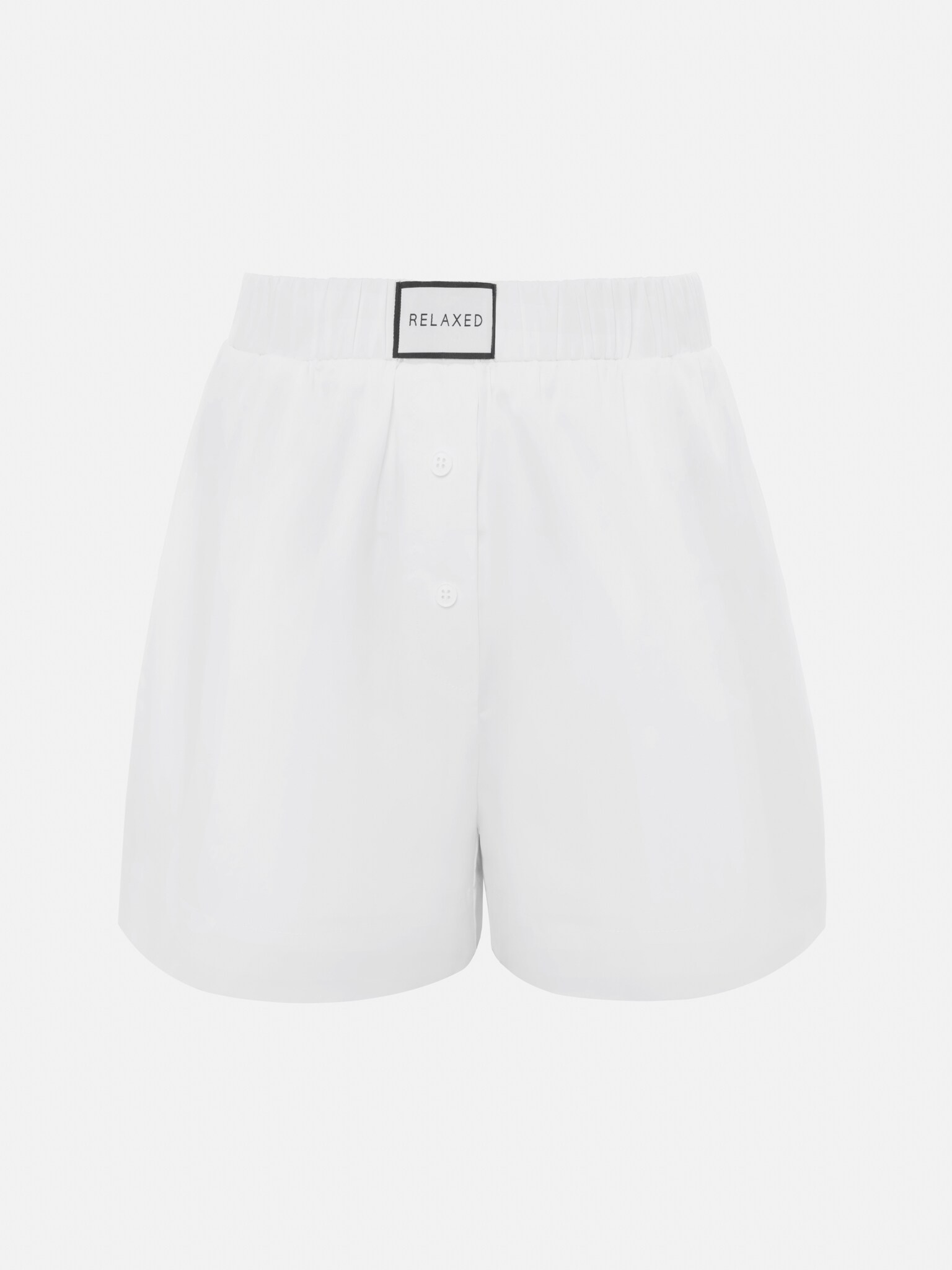 High-waisted monochrome shorts