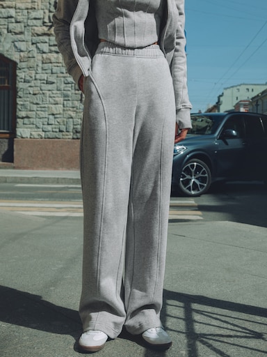 Knitted french terry sweatpants :: LICHI - Online fashion store