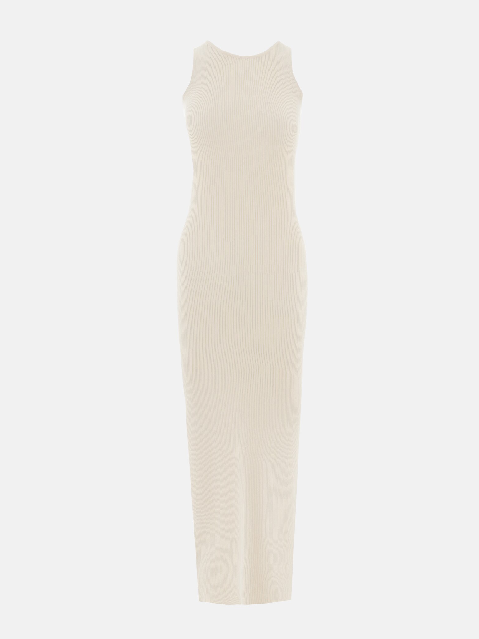 Knitted maxi dress with cut-outs at the back