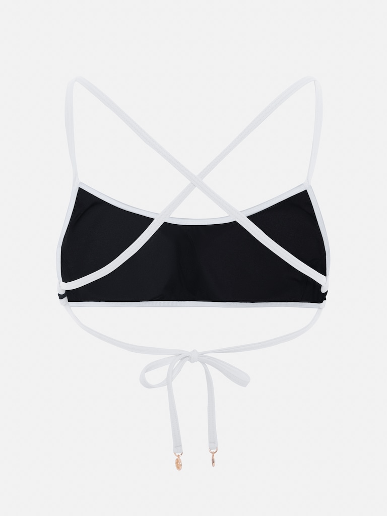 Bikini top with contrasting edge