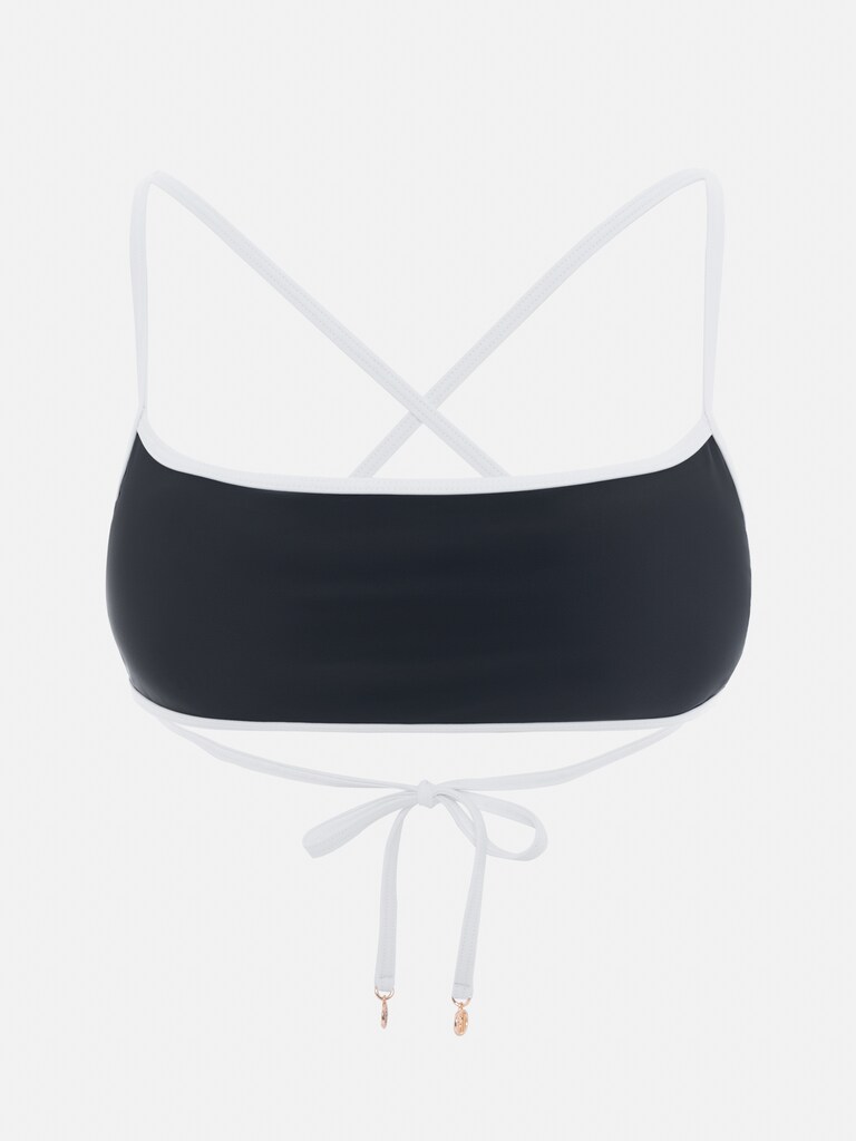 Bikini top with contrasting edge