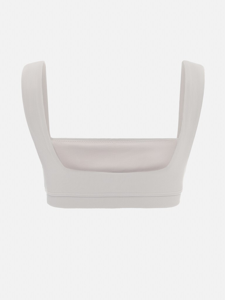 Ribbed wide-strapped bikini top