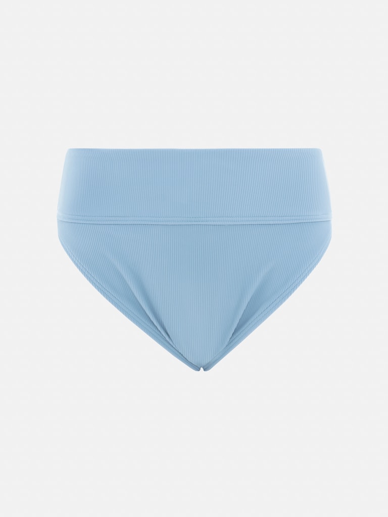 Ribbed high-rise bikini bottoms