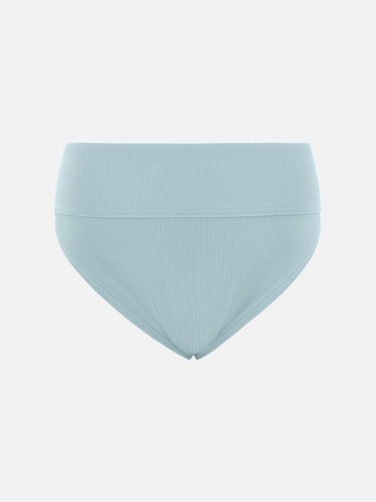 Ribbed high-rise bikini bottoms