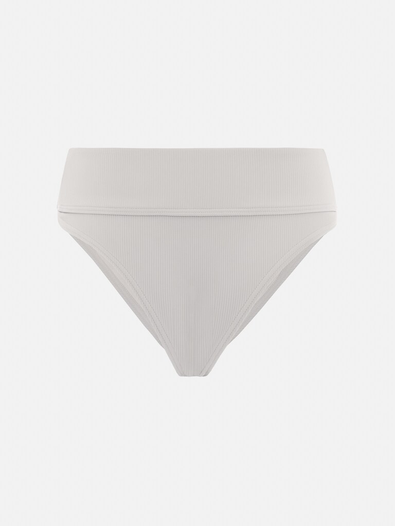 Ribbed high-rise bikini bottoms