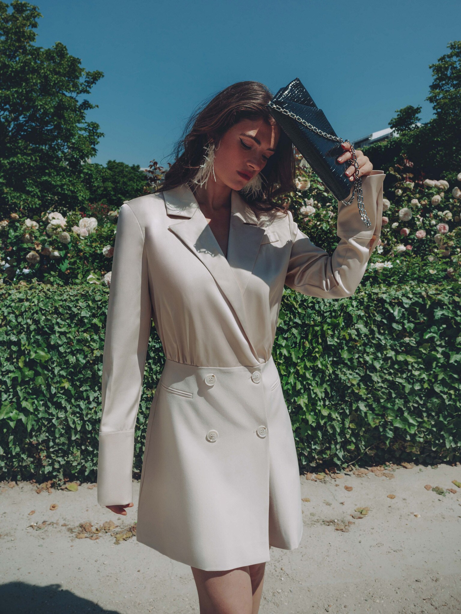 Amanda Holden makes a serious statement in mini Zara blazer dress | HELLO!