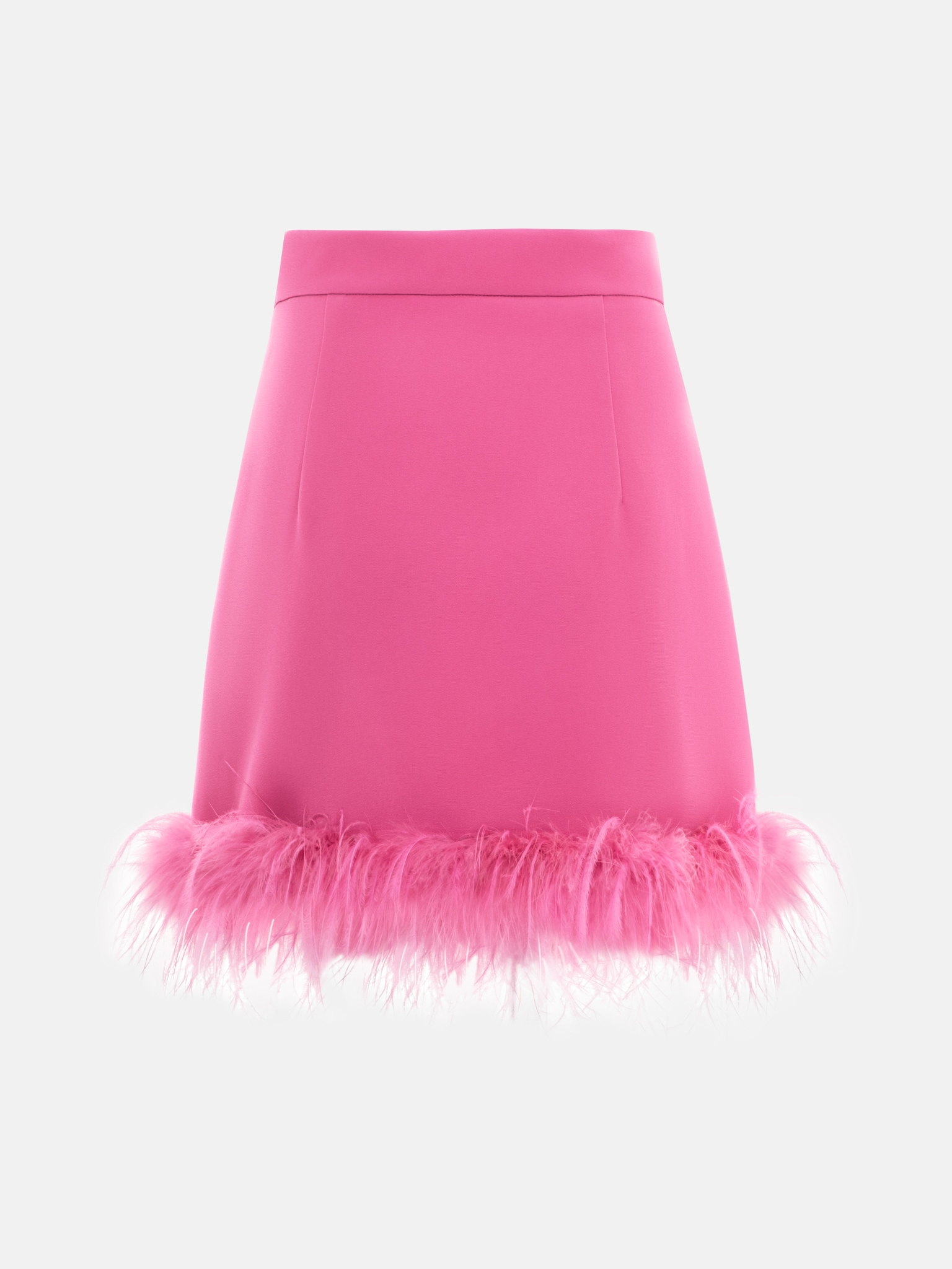Mini skirt with feathers