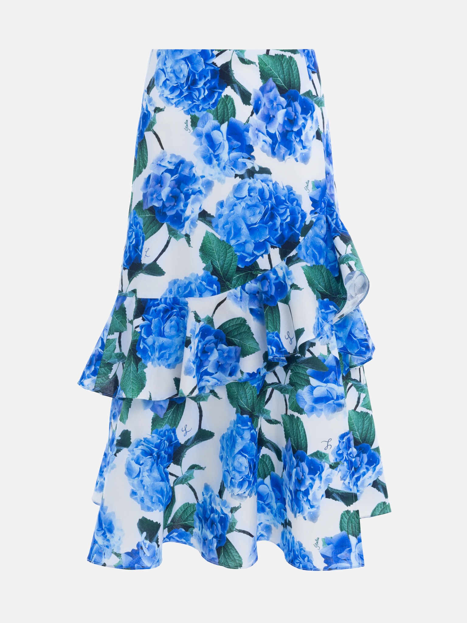 Midi Skirt With Flounces And Large Print LICHI Online Fashion Store midi-skirt-with-flounces-and-large-print-lichi-online-fashion-store