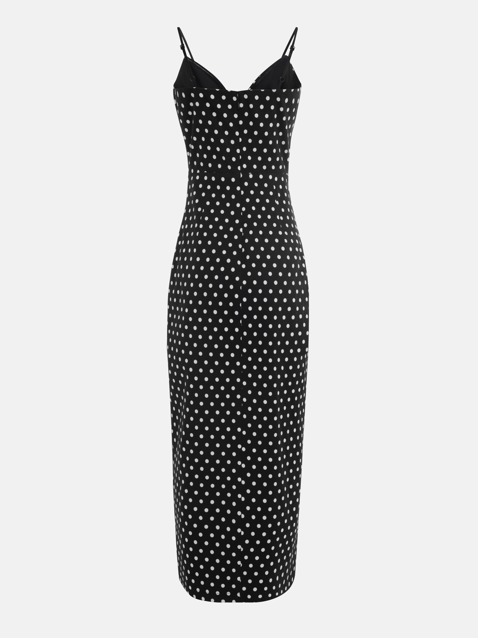 Polka dot fitted midi dress :: LICHI - Online fashion store