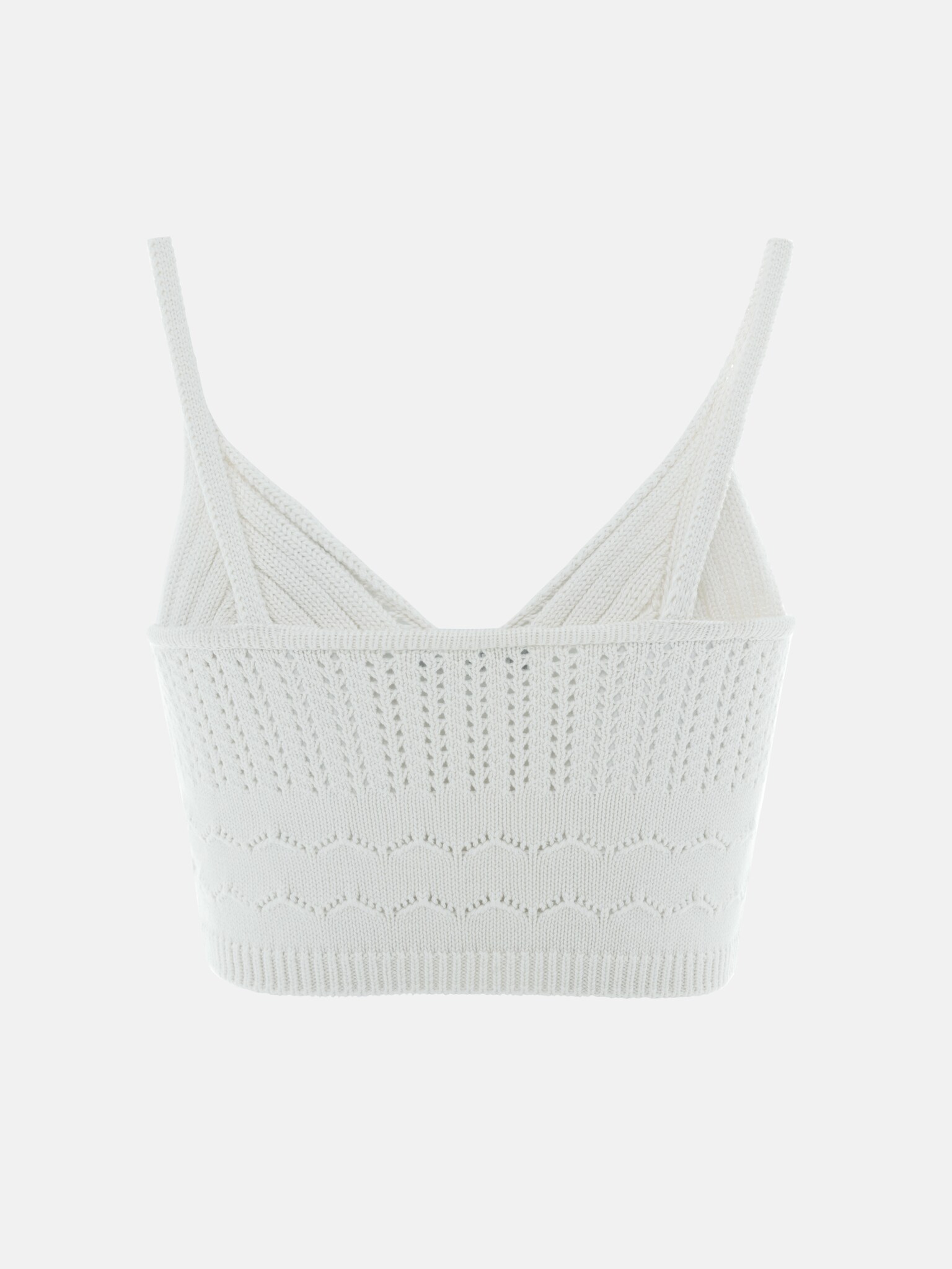 Crochet knit cropped top