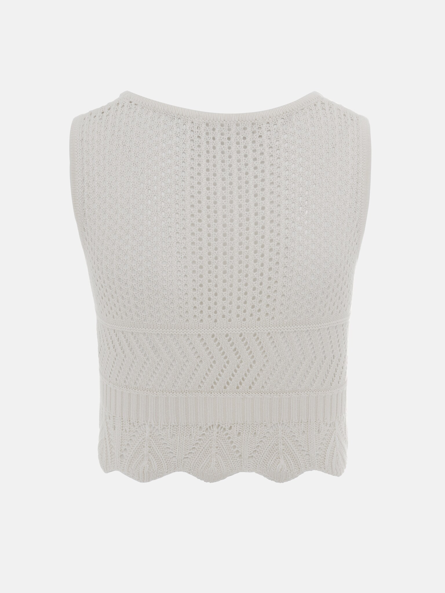 Openwork knit top