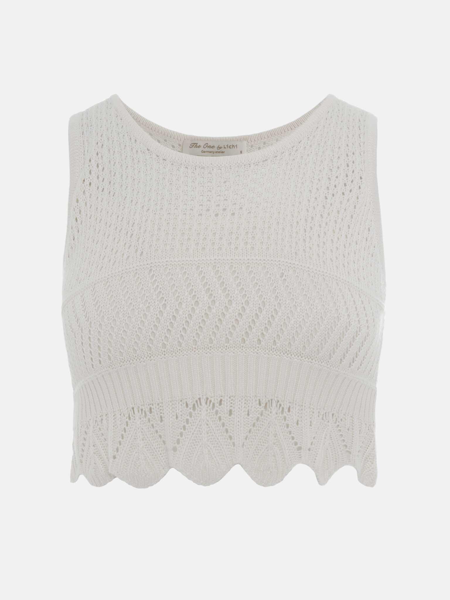 Openwork knit top