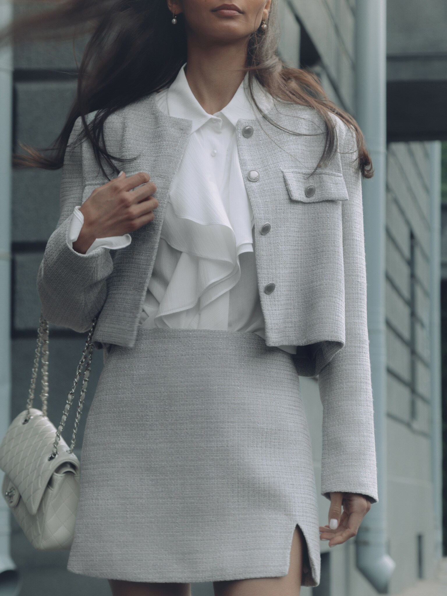Укороченный твидовый жакет :: LICHI - Online fashion store