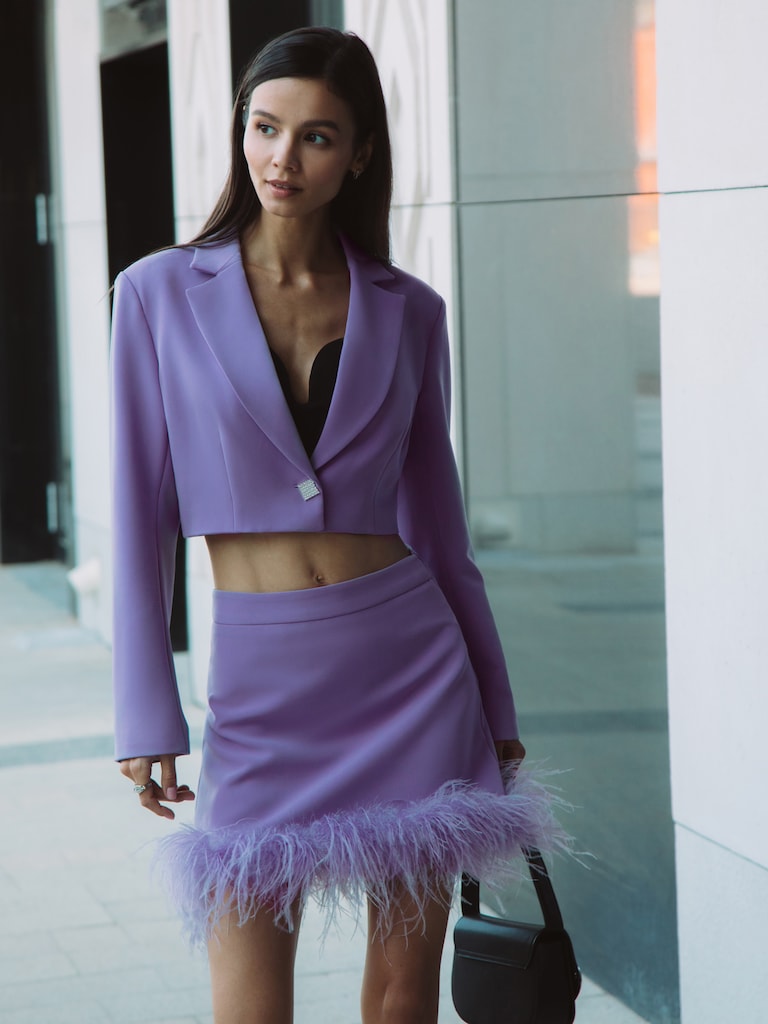 Asymmetric mini wrap skirt :: LICHI - Online fashion store