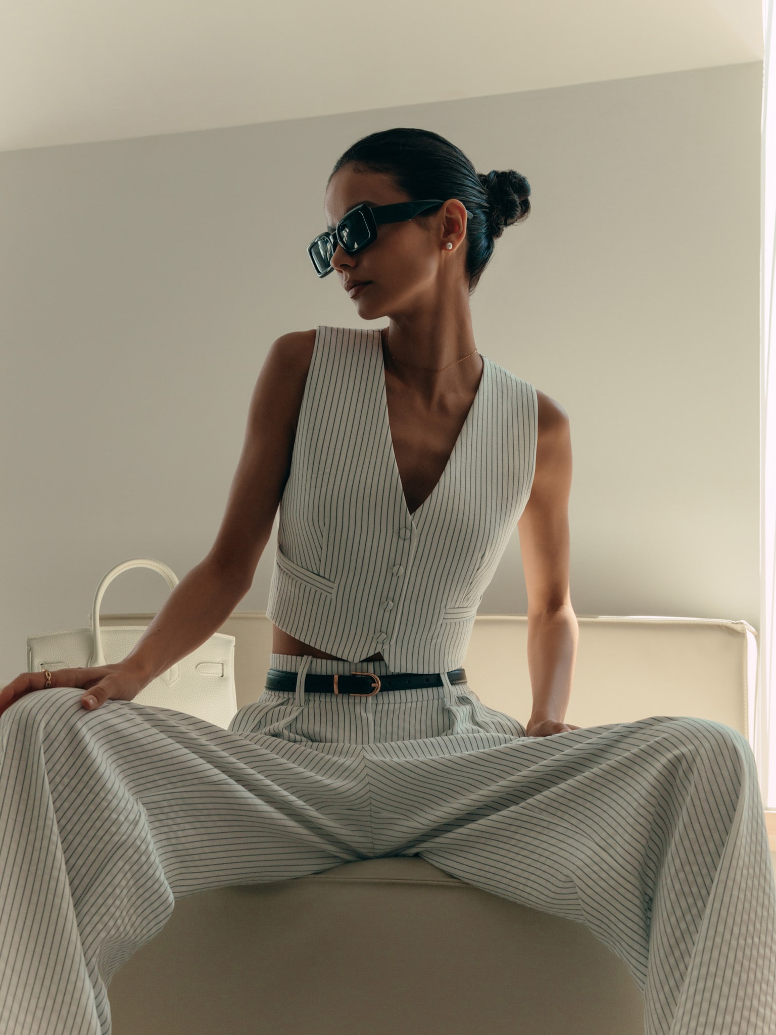 Thin-striped waistcoat