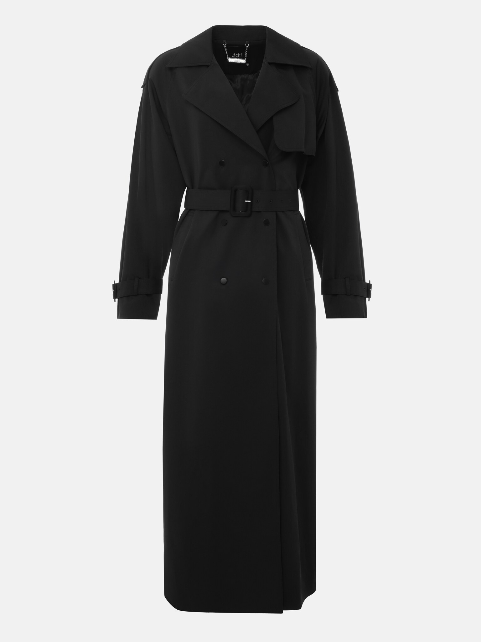 Maxi trench coat  with snap buttons