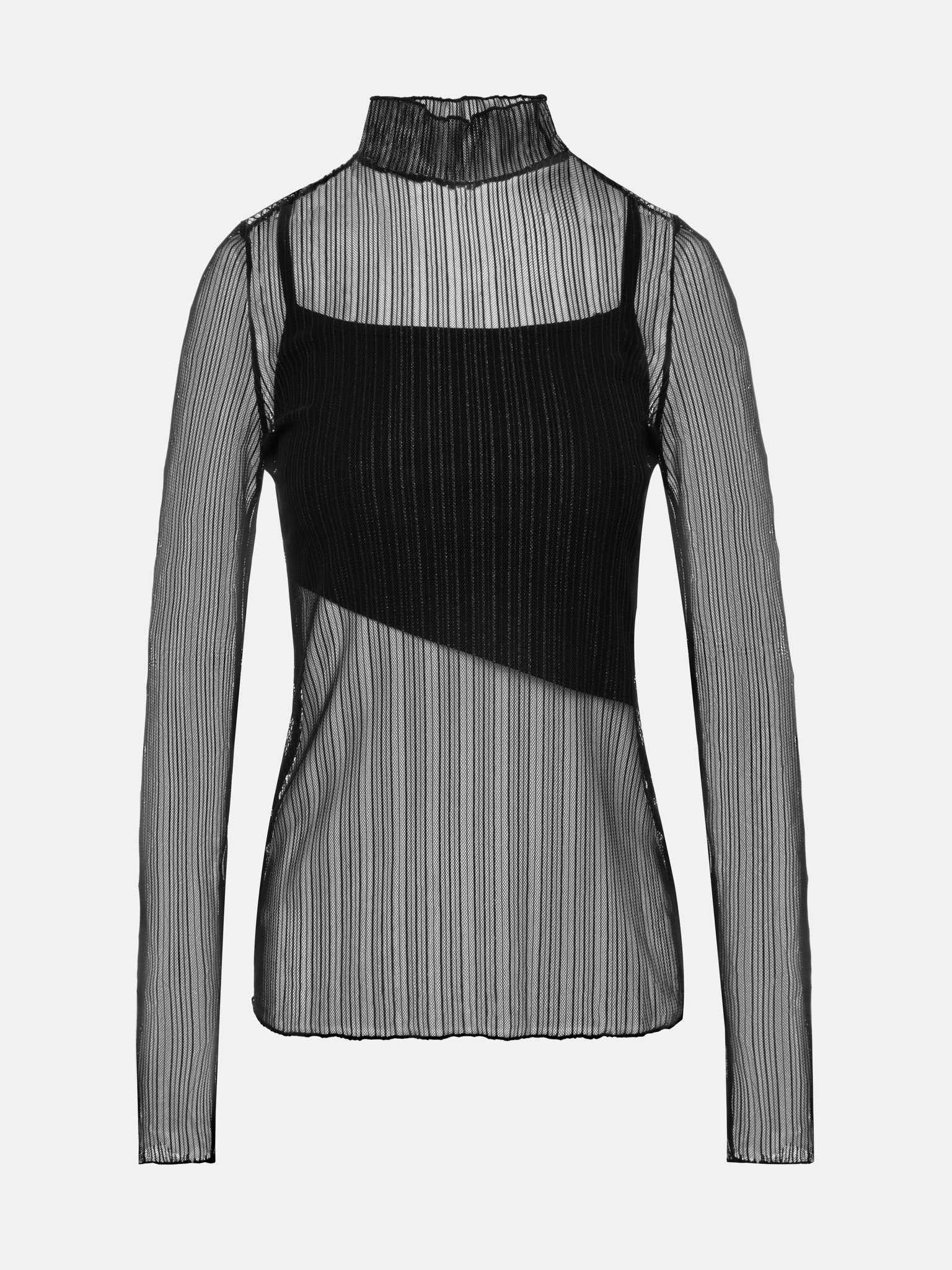 Semi-transparent top with small stripes :: LICHI - Online fashion
