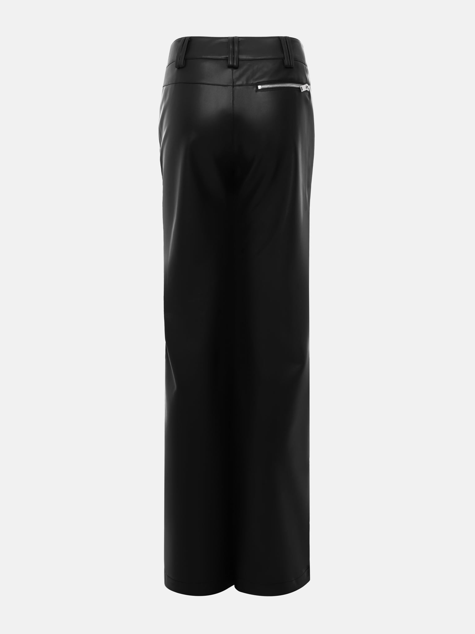 Прямые брюки из экокожи с молнией спереди :: LICHI - Online fashion store