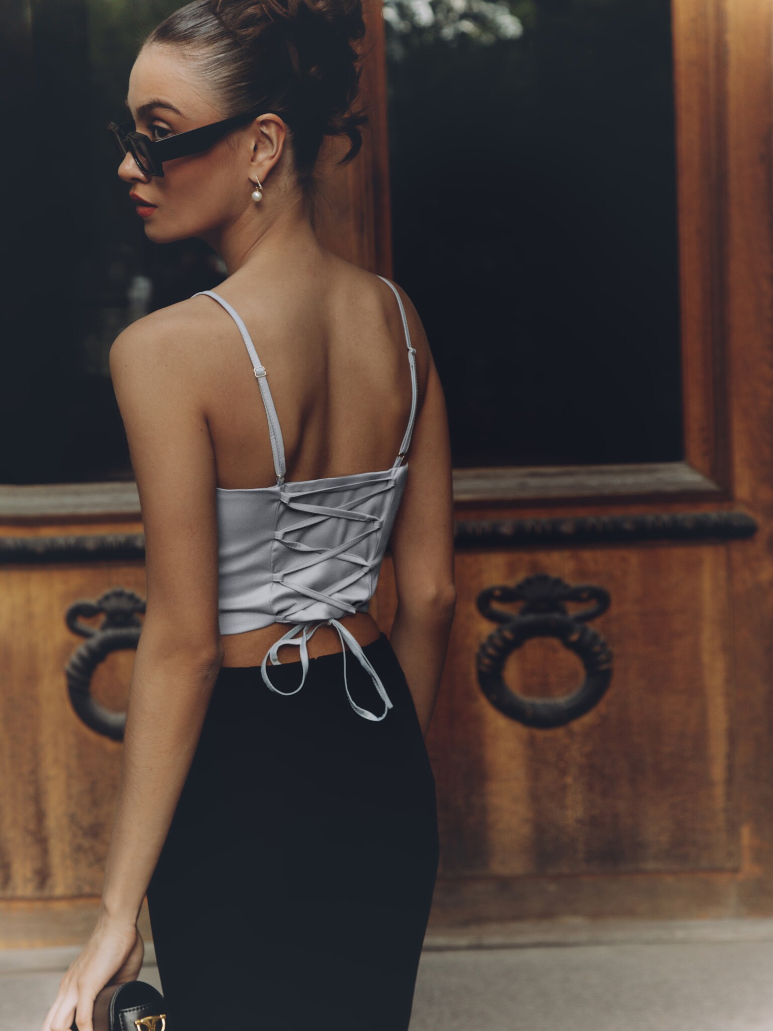 Corset-inspired crop top