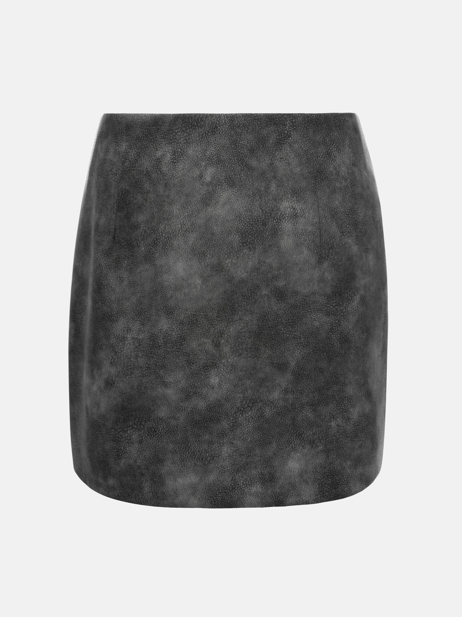 Textured eco-leather skirt